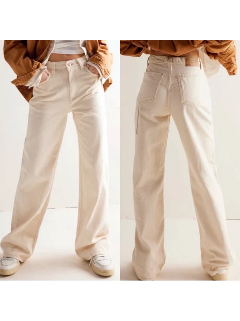 Free people we the free NWT Tinsley baggy mid rise straight leg jeans sz 28